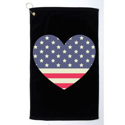 I Love America I Love Usa Heart Cute Gift Golf Towel