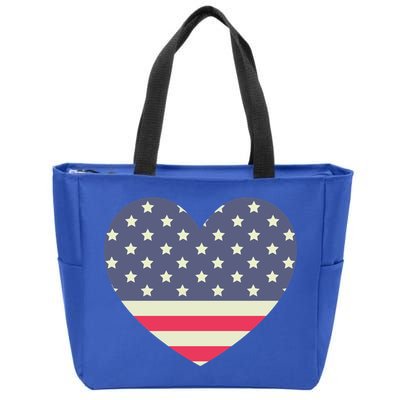 I Love America I Love Usa Heart Cute Gift Zip Tote Bag