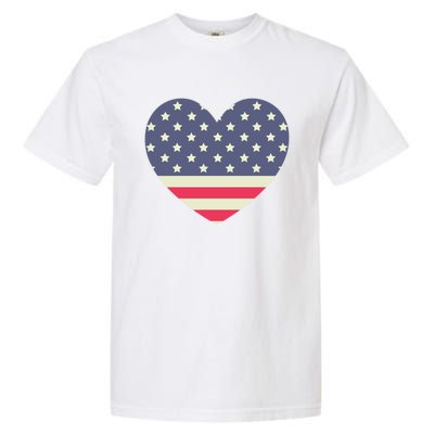 I Love America I Love Usa Heart Cute Gift Garment-Dyed Heavyweight T-Shirt