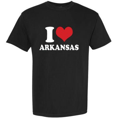 I Love Arkansas Ar American Usa Garment-Dyed Heavyweight T-Shirt