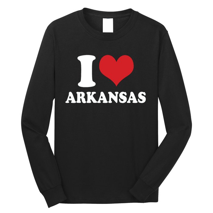 I Love Arkansas Ar American Usa Long Sleeve Shirt