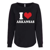 I Love Arkansas Ar American Usa Womens California Wash Sweatshirt