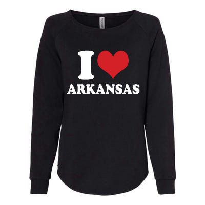 I Love Arkansas Ar American Usa Womens California Wash Sweatshirt