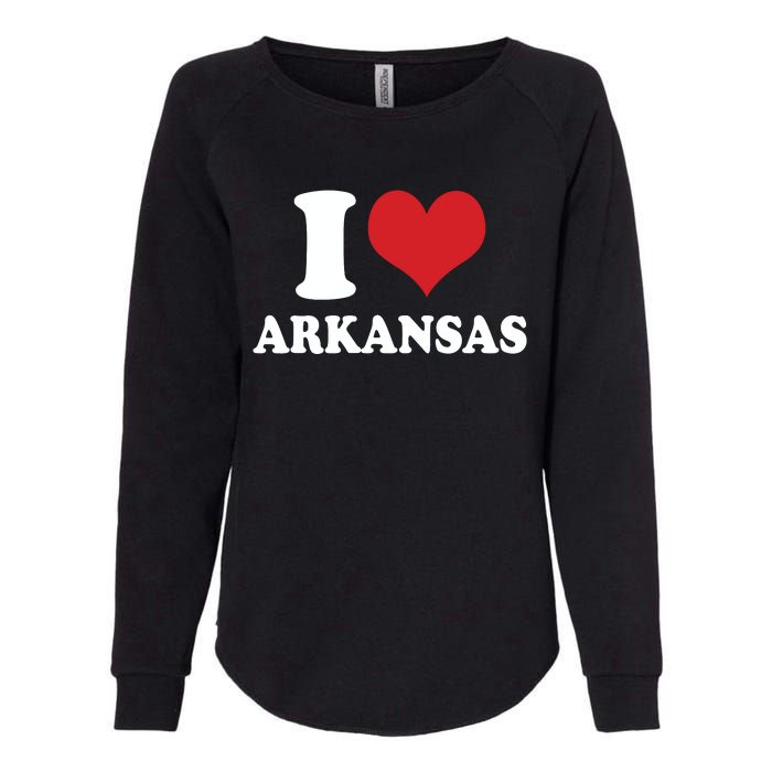 I Love Arkansas Ar American Usa Womens California Wash Sweatshirt