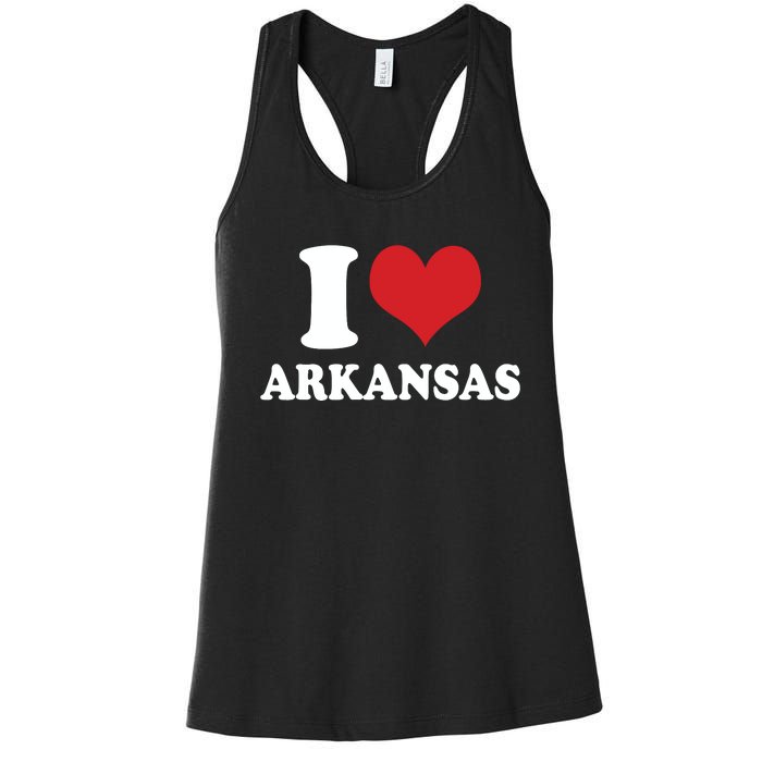 I Love Arkansas Ar American Usa Women's Racerback Tank