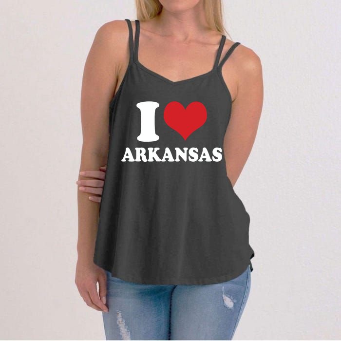 I Love Arkansas Ar American Usa Women's Strappy Tank