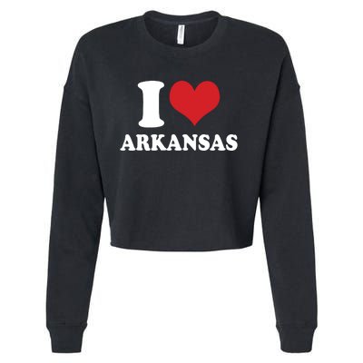 I Love Arkansas Ar American Usa Cropped Pullover Crew