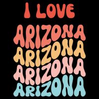 I Love Arizona Vintage Retro State Of Arizona Usa Doggie Tank