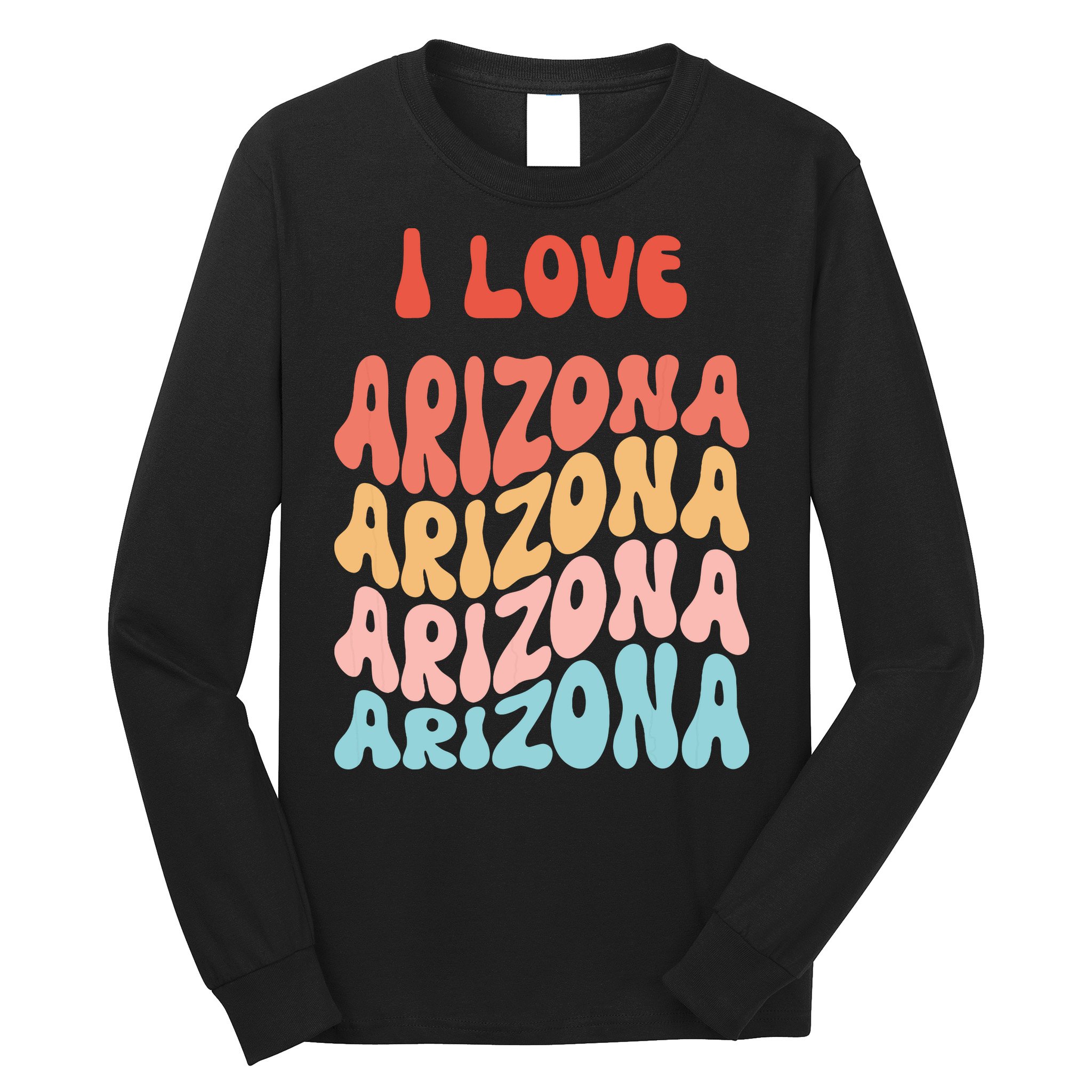 I Love Arizona Vintage Retro State Of Arizona Usa Long Sleeve Shirt