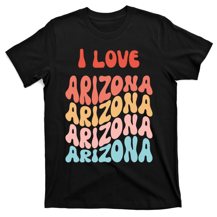 I Love Arizona Vintage Retro State Of Arizona Usa T-Shirt