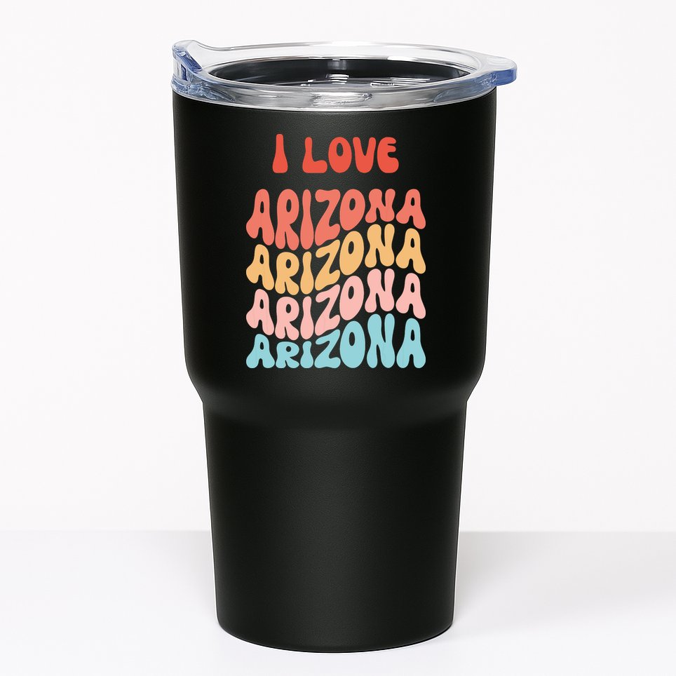 I Love Arizona Vintage Retro State Of Arizona Usa Tumbler