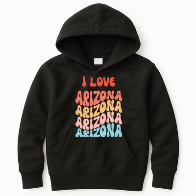 I Love Arizona Vintage Retro State Of Arizona Usa Kids Hoodie