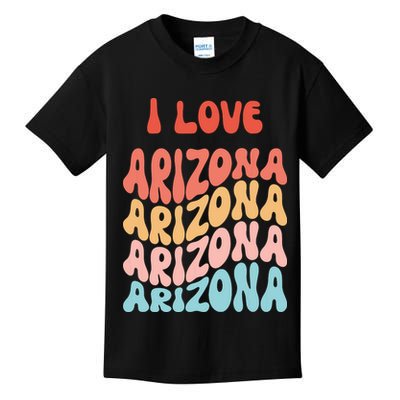 I Love Arizona Vintage Retro State Of Arizona Usa Kids T-Shirt