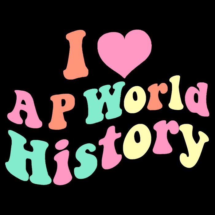 I Love AP World History Funny Groovy Design AP World History Bag