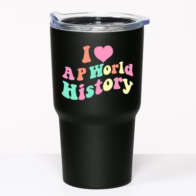 I Love AP World History Funny Groovy Design AP World History Tumbler