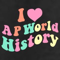 I Love AP World History Funny Groovy Design AP World History Golf Towel