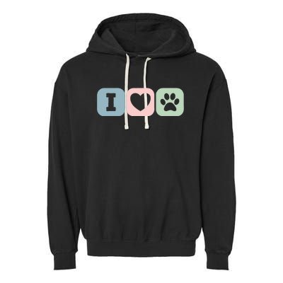 I Love Animals Dog Cat Rescue Owner Gift Garment-Dyed Fleece Hoodie