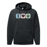 I Love Animals Dog Cat Rescue Owner Gift Performance Fleece Hoodie