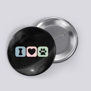 I Love Animals Dog Cat Rescue Owner Gift Button