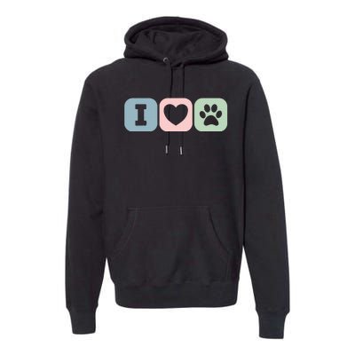 I Love Animals Dog Cat Rescue Owner Gift Premium Hoodie