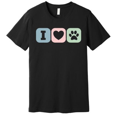 I Love Animals Dog Cat Rescue Owner Gift Premium T-Shirt