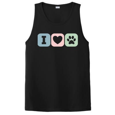 I Love Animals Dog Cat Rescue Owner Gift PosiCharge Competitor Tank