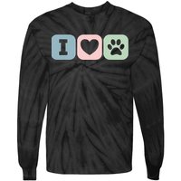 I Love Animals Dog Cat Rescue Owner Gift Tie-Dye Long Sleeve Shirt