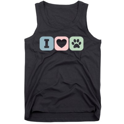 I Love Animals Dog Cat Rescue Owner Gift Tank Top