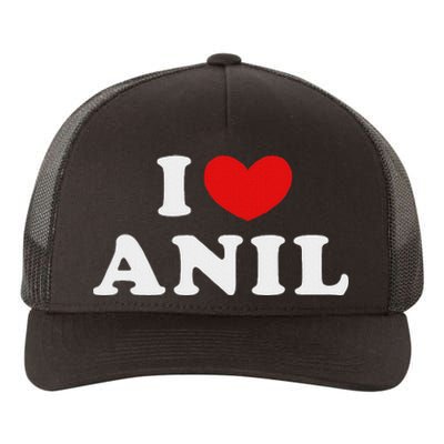 I Love Anil I Heart Anil Yupoong Adult 5-Panel Trucker Hat