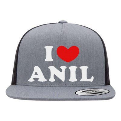 I Love Anil I Heart Anil Flat Bill Trucker Hat