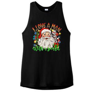 I Love A Man With A Beard Santa Claus Christmas Ladies PosiCharge Tri-Blend Wicking Tank