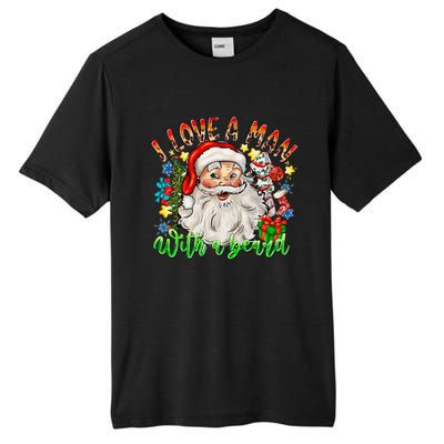 I Love A Man With A Beard Santa Claus Christmas Tall Fusion ChromaSoft Performance T-Shirt