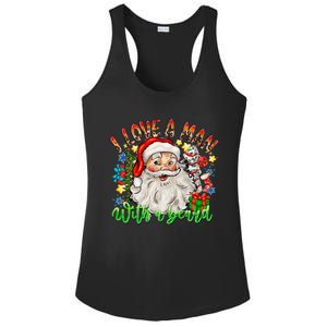 I Love A Man With A Beard Santa Claus Christmas Ladies PosiCharge Competitor Racerback Tank