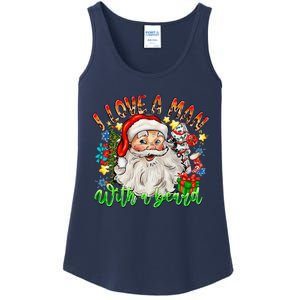 I Love A Man With A Beard Santa Claus Christmas Ladies Essential Tank