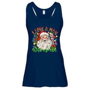 I Love A Man With A Beard Santa Claus Christmas Ladies Essential Flowy Tank