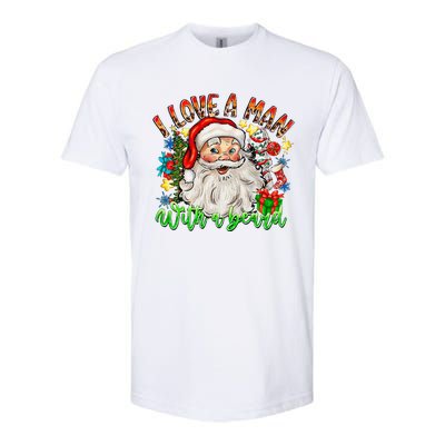 I Love A Man With A Beard Santa Claus Christmas Softstyle CVC T-Shirt