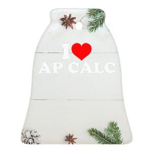 I Love Ap Calc Ceramic Bell Ornament