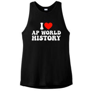 I Love AP World History Ladies PosiCharge Tri-Blend Wicking Tank