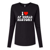 I Love AP World History Womens Cotton Relaxed Long Sleeve T-Shirt