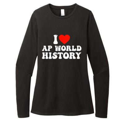 I Love AP World History Womens CVC Long Sleeve Shirt