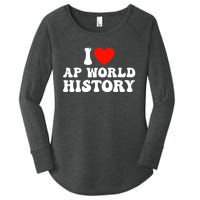 I Love AP World History Women's Perfect Tri Tunic Long Sleeve Shirt