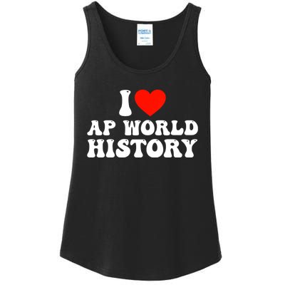 I Love AP World History Ladies Essential Tank