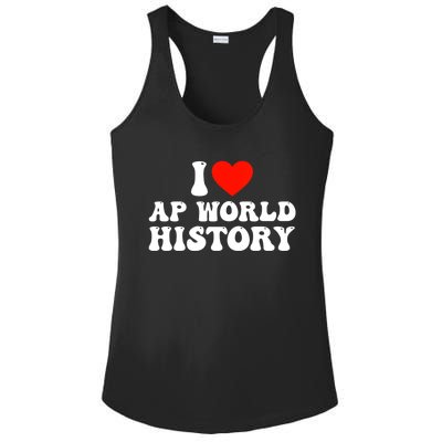 I Love AP World History Ladies PosiCharge Competitor Racerback Tank