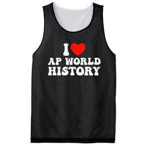 I Love AP World History Mesh Reversible Basketball Jersey Tank