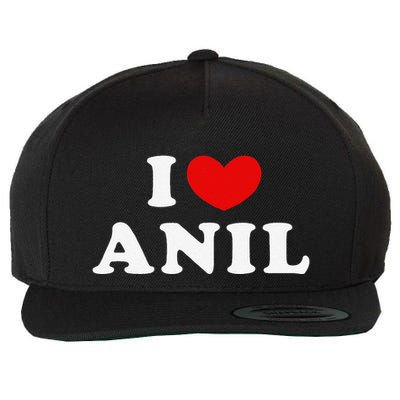 I Love Anil I Heart Anil Wool Snapback Cap