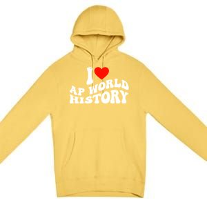 I Love AP World History Premium Pullover Hoodie