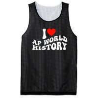 I Love AP World History Mesh Reversible Basketball Jersey Tank