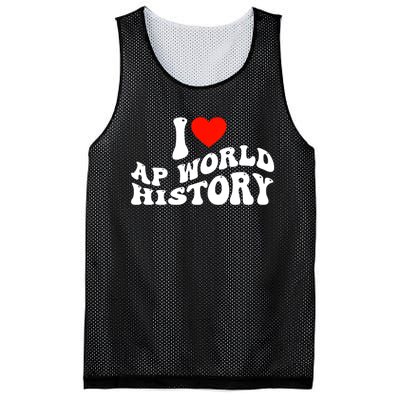 I Love AP World History Mesh Reversible Basketball Jersey Tank