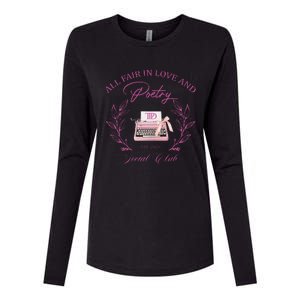 In Love And Poetry Social Club Womens Cotton Relaxed Long Sleeve T-Shirt