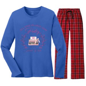 In Love And Poetry Social Club Women's Long Sleeve Flannel Pajama Set 